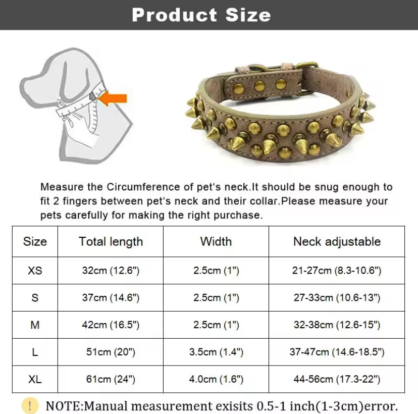 BoldPaw™ – Collier en cuir rétro
