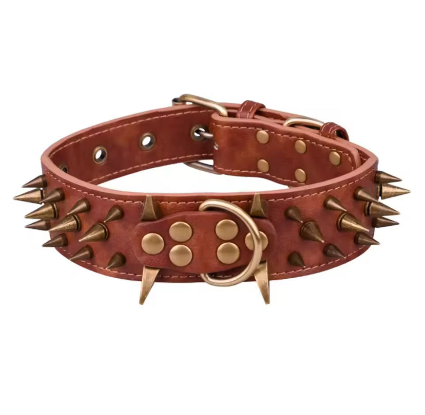 BoldPaw™ – Collier en cuir rétro